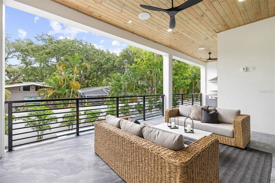 Exterior details and patio area of a home in , Tampa (Image 32).