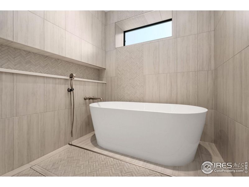 Luxurious, spa-like, 67 inch soaker tub.