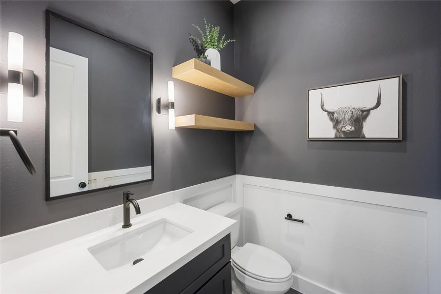 Half bath second floor