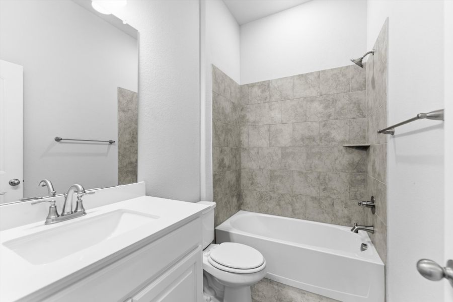 Furnished interior view inside a new home in Clear Sky Addition, Valley View (Image 19).