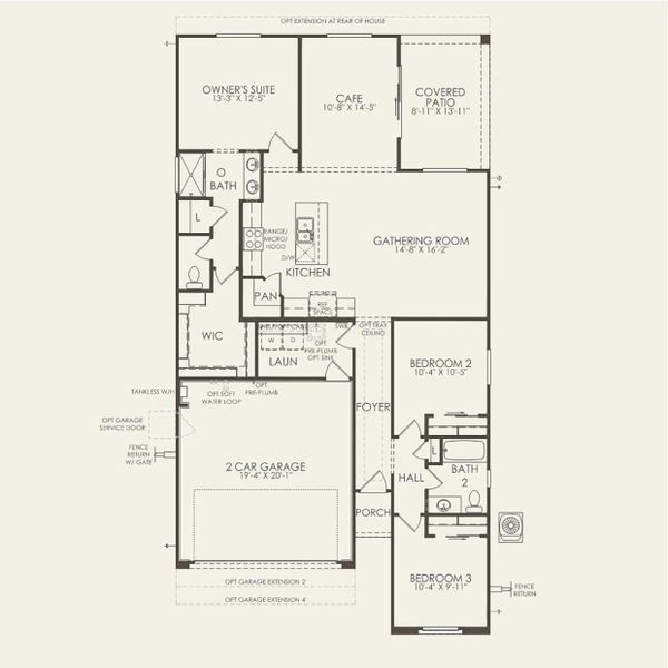 2D floor plan layout for the Verbena by Pulte Homes in Upper Canyon, Phoenix, AZ (Image 3). 2D floor plan layout for the Verbena by Pulte Homes in Upper Canyon, Phoenix, AZ (Image 3).