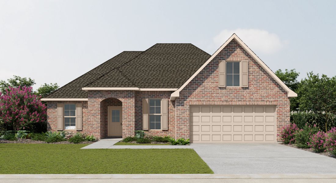 Front exterior of a new home in Natureview, Freeport, FL, highlighting curb appeal (Image 1). Front exterior of a new home in Natureview, Freeport, FL, highlighting curb appeal (Image 1).