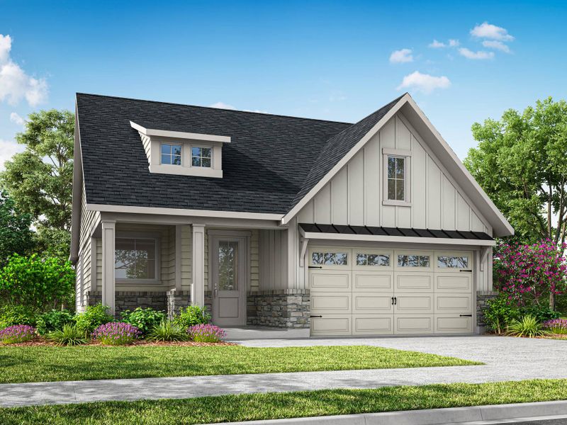 Representative exterior photo of a completed home built from the Beechwood Springs by Tri Pointe Homes in The Grove Collection at Serenity, Fuquay Varina, NC (Image 5).