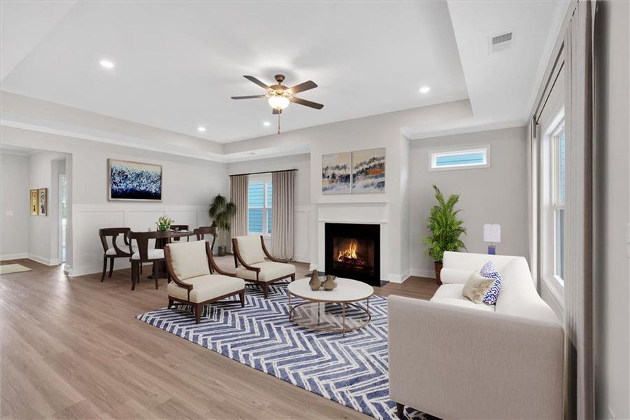 Furnished interior view inside a new home in Heritage Pointe at The Georgian, Villa Rica (Image 16).