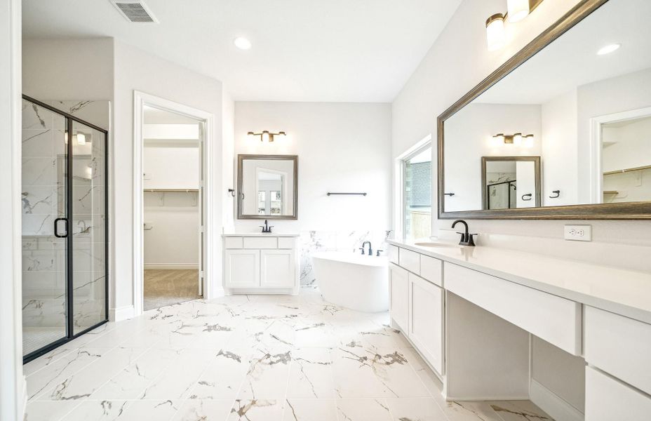 Furnished interior view inside a new home in Bridgeland 60′, Cypress (Image 17).