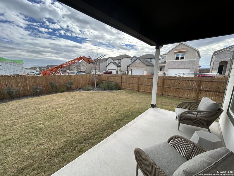 Exterior details and patio area of a home in Meadows at Hennersby Hollow 40's, San Antonio (Image 20). Exterior details and patio area of a home in Meadows at Hennersby Hollow 40's, San Antonio (Image 20).