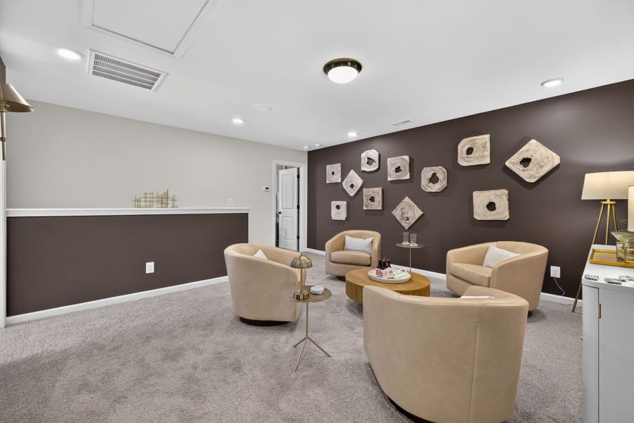 Furnished interior view inside a new home in The Ridge Townhomes, Monroe (Image 22).