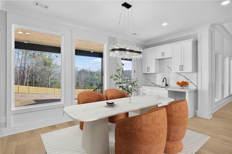 Furnished interior view inside a new home in , Suwanee (Image 27).