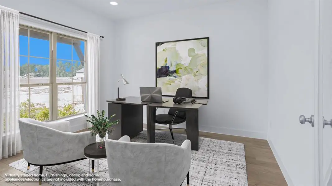 Furnished interior view inside a new home in Artavia 45', Conroe (Image 4).