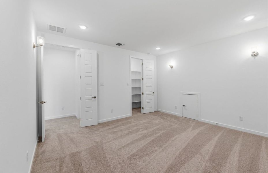 Representative unfurnished interior of a home built from the Ferris by Pulte Homes in Kuempel Estates, Pflugerville (Image 66). Representative unfurnished interior of a home built from the Ferris by Pulte Homes in Kuempel Estates, Pflugerville (Image 66).