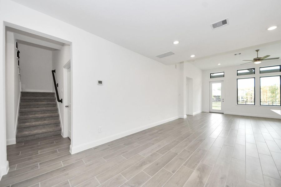 Spacious, unfurnished interior of a new home in Gatherings® at Chambers Creek: Duets Collection, Willis (Image 30). Spacious, unfurnished interior of a new home in Gatherings® at Chambers Creek: Duets Collection, Willis (Image 30).