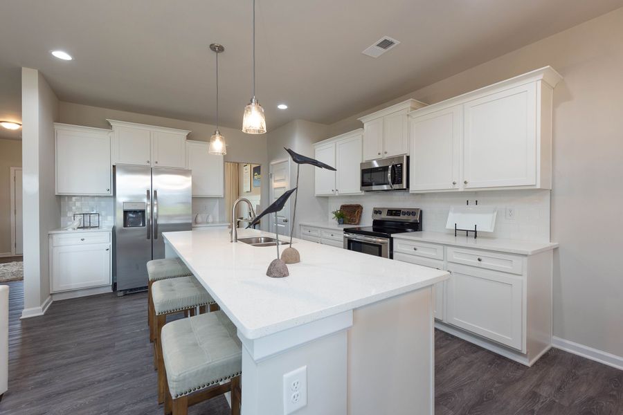 Elegantly designed kitchen with lots of cabinet space