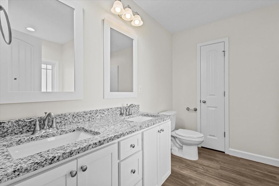 Representative furnished interior of a home built from the Morgan by Enchanted Homes in Lonesome Dove, San Antonio (Image 9).
