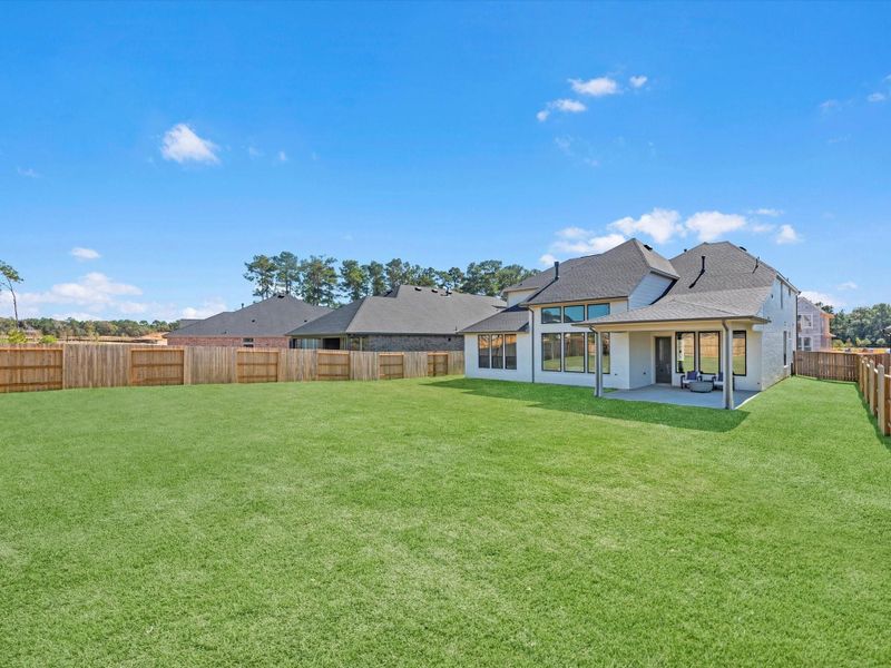 Exterior details and patio area of a home in Brook Bend at Clopton Farms, Montgomery (Image 3). Exterior details and patio area of a home in Brook Bend at Clopton Farms, Montgomery (Image 3).