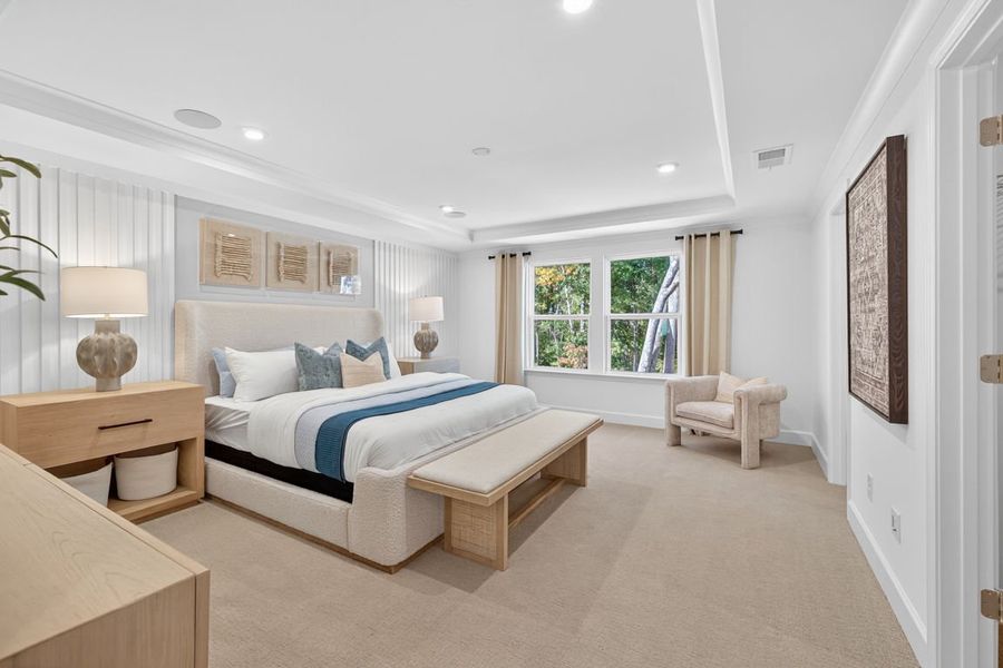 Representative furnished interior of a home built from the Hampton by Pulte Homes in Watermist at Mirror Lake, Villa Rica (Image 49).