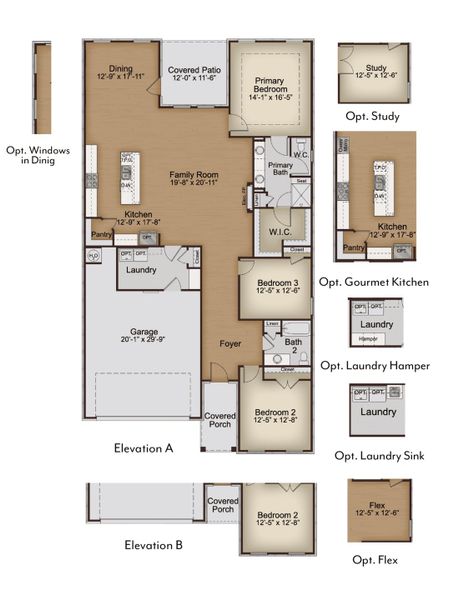 2D floor plan layout for the Evergreen by McKinley Homes in Cooper's Walk, Loganville, GA (Image 3).