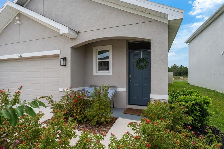 Exterior details and patio area of a home in Northwater at Two Rivers, Zephyrhills (Image 29).