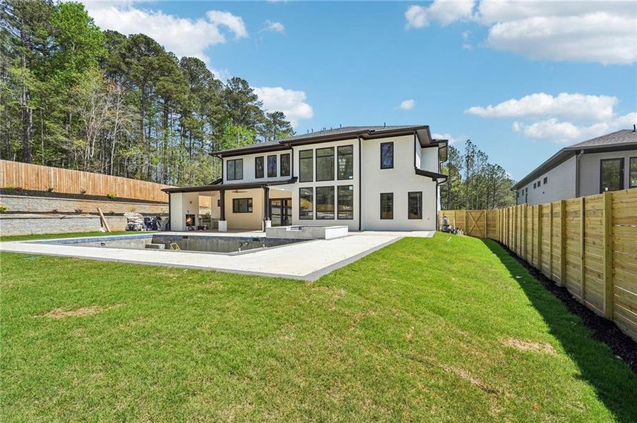 Exterior details and patio area of a home in , Sugar Hill (Image 29).