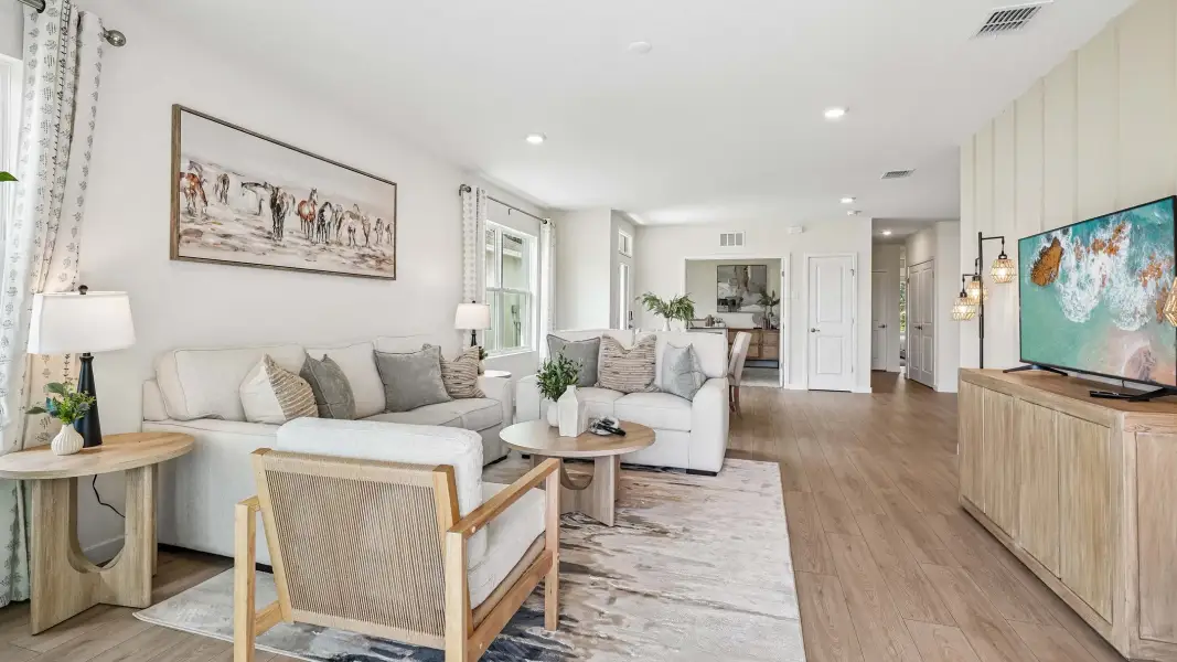 Furnished interior view inside a new home in Mockingbird Reserve at Winding Oaks, Ocala (Image 3).