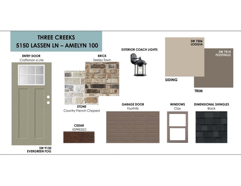 Sample of building materials used in homes in Three Creeks, Belton (Image 12). Sample of building materials used in homes in Three Creeks, Belton (Image 12).