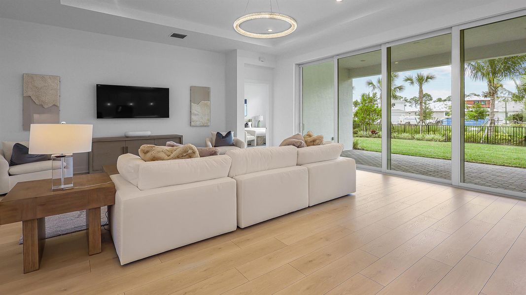 Furnished interior view inside a new home in L'Ambiance at Avenir, Palm Beach Gardens (Image 8).