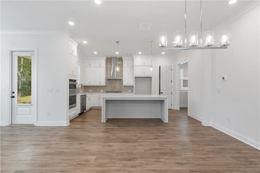 Furnished interior view inside a new home in Palisades Single Family, Cumming (Image 6). Furnished interior view inside a new home in Palisades Single Family, Cumming (Image 6).