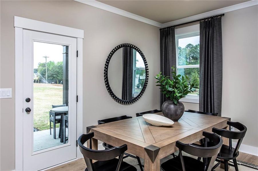 Furnished interior view inside a new home in Easton Walk, Lawrenceville (Image 8). Furnished interior view inside a new home in Easton Walk, Lawrenceville (Image 8).
