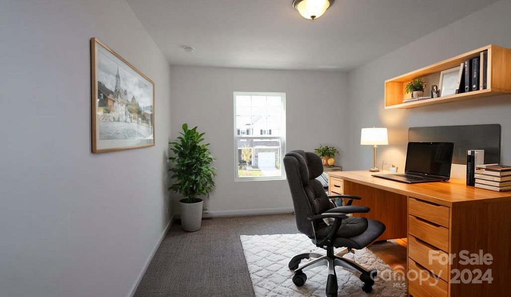 Secondary room shown with virtually staged furniture