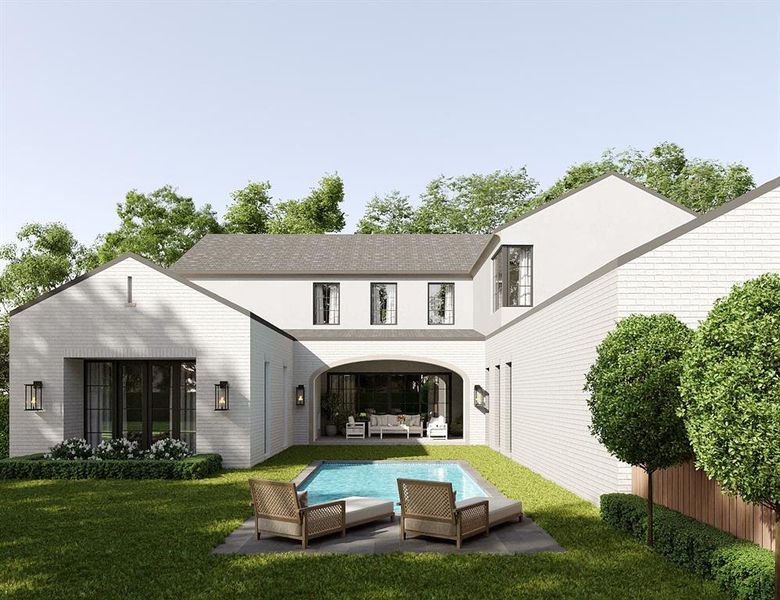 Exterior details and patio area of a home in , Dallas (Image 2). Exterior details and patio area of a home in , Dallas (Image 2).