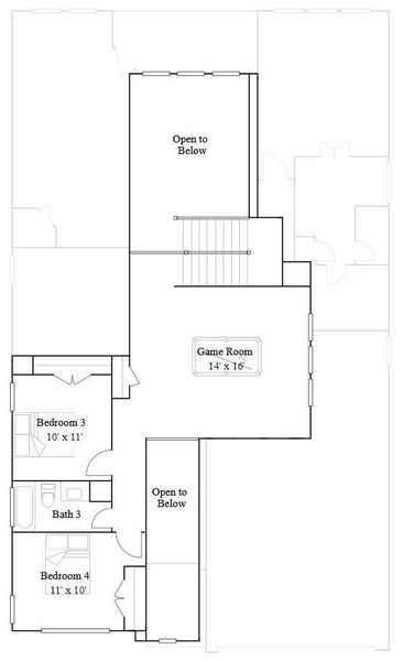 2D floor plan layout of this home in COLTON, Todd Mission, TX (Image 3).