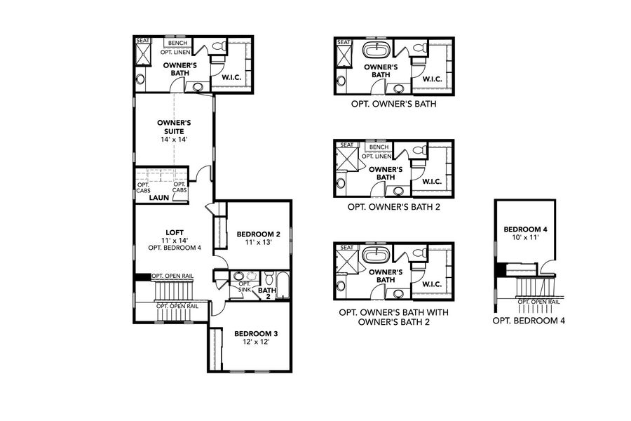2D floor plan layout for the Dillon Point | Speer by Brightland Homes in Dillon Pointe - City, Broomfield, CO (Image 4).