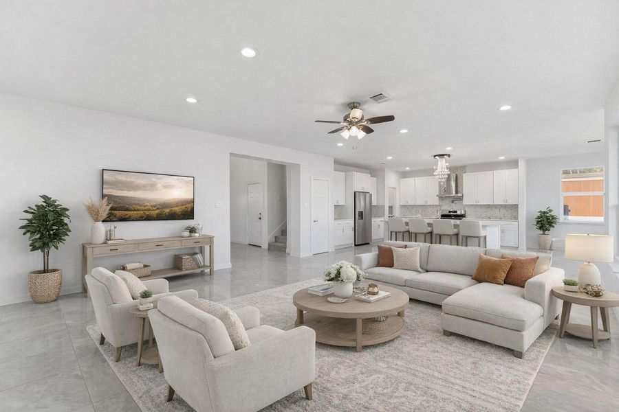 Virtually Stage living room open concept