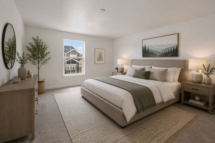 Furnished interior view inside a new home in The Aurora Highlands, Aurora (Image 4).