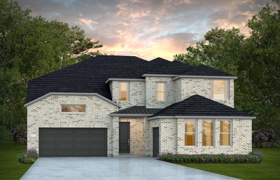 Representative exterior photo of a completed home built from the Gillett by Pulte Homes in Blue Creek Trails, Richmond, TX (Image 22). Representative exterior photo of a completed home built from the Gillett by Pulte Homes in Blue Creek Trails, Richmond, TX (Image 22).