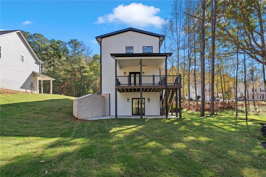Exterior details and patio area of a home in , Villa Rica (Image 32).