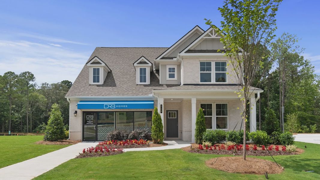 Front exterior of a new home in Hamilton Lakes, Loganville, GA, highlighting curb appeal (Image 2).
