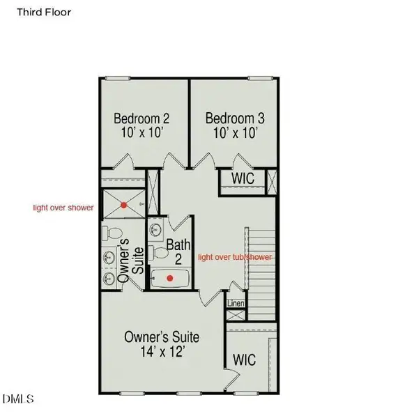 2D floor plan layout of this home in Helmsley, Raleigh, NC (Image 4).