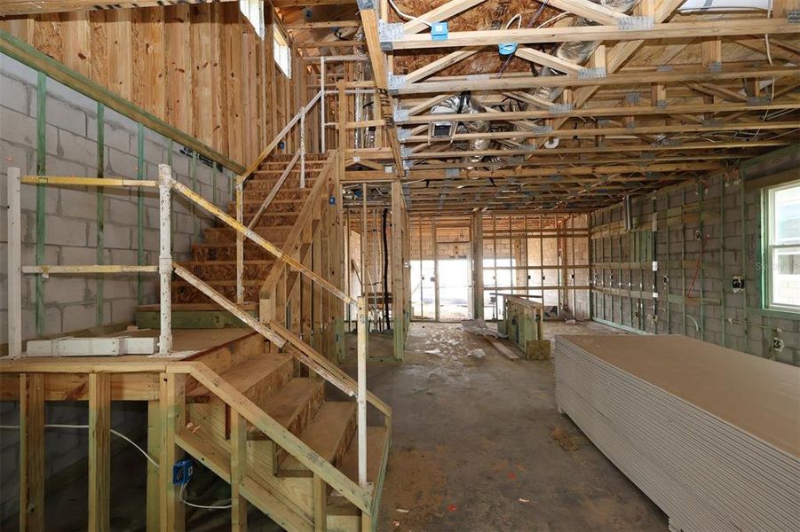 In-progress construction of a new home in Lake Star at Ovation, Winter Garden, FL (Image 22).