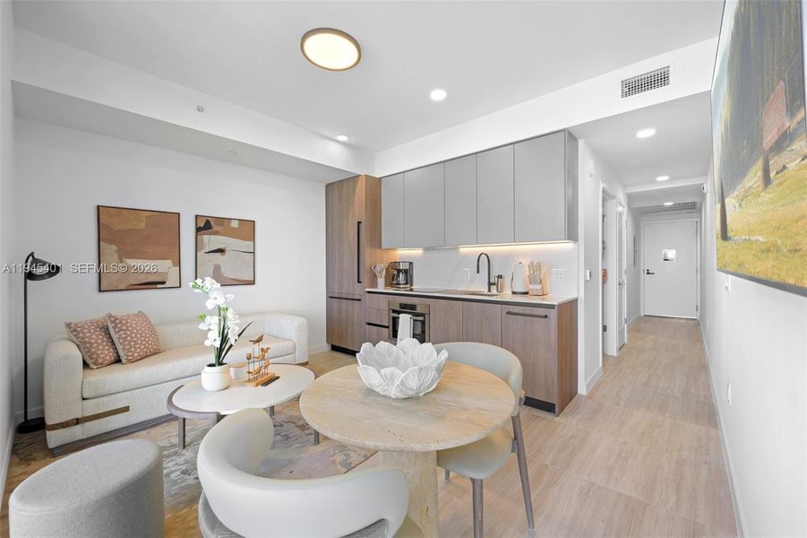 Furnished interior view inside a new home in , Miami Beach (Image 12).