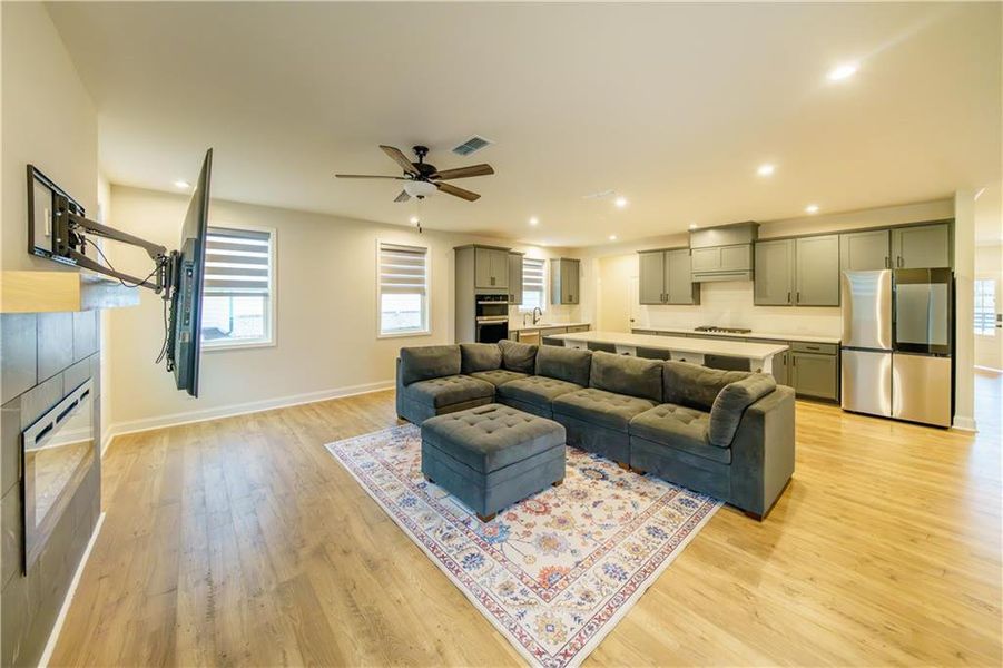 Furnished interior view inside a new home in , Powder Springs (Image 9). Furnished interior view inside a new home in , Powder Springs (Image 9).