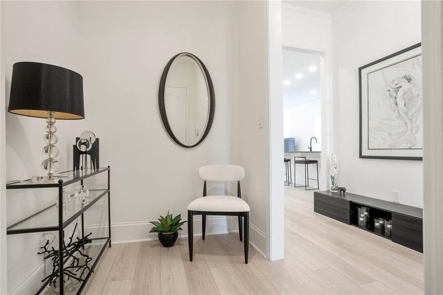 Furnished interior view inside a new home in Courtyards at Traditions, Cumming (Image 13).