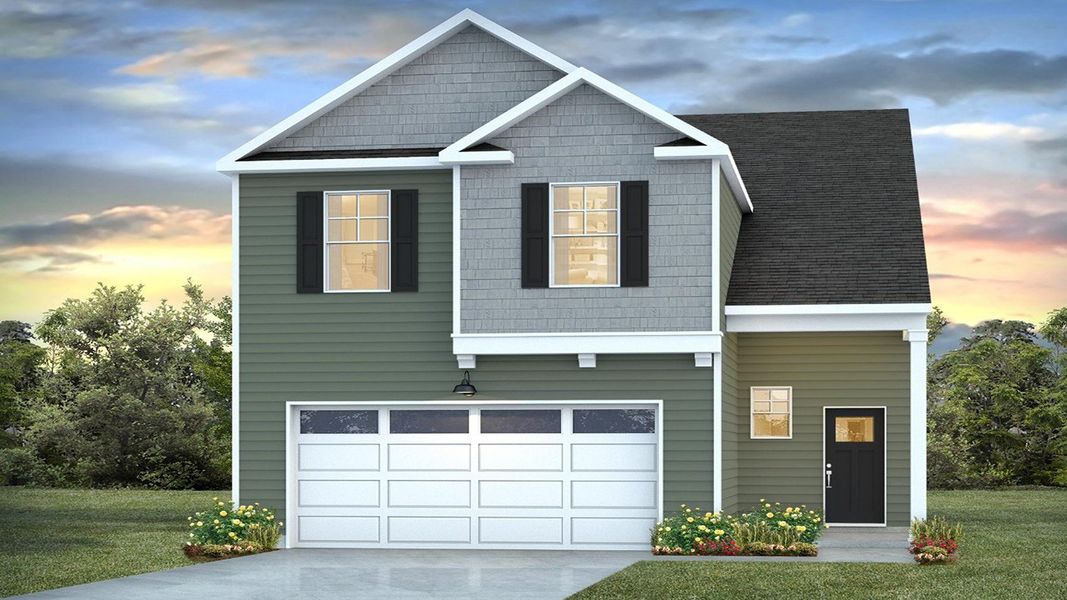 Representative exterior photo of a completed home built from the Wren by D.R. Horton in Altama, Brunswick, GA (Image 2). Representative exterior photo of a completed home built from the Wren by D.R. Horton in Altama, Brunswick, GA (Image 2).