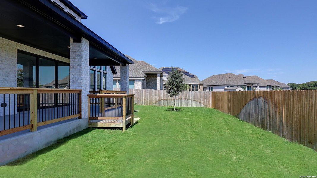 Exterior details and patio area of a home in Alsatian Oaks, Castroville (Image 3). Exterior details and patio area of a home in Alsatian Oaks, Castroville (Image 3).