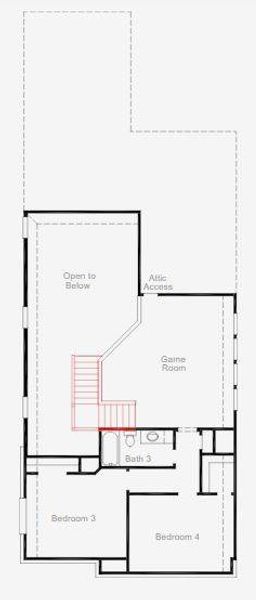 2D floor plan layout of this home in Two Step Farm, Montgomery, TX (Image 3).