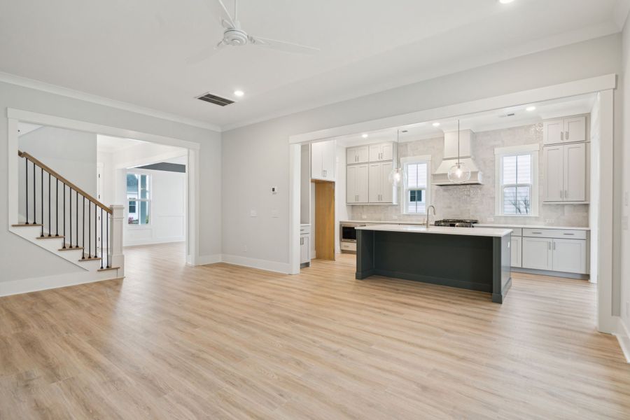 Representative unfurnished interior of a home built from the Drayton by Homes by Dickerson in Nexton, Summerville (Image 14). Representative unfurnished interior of a home built from the Drayton by Homes by Dickerson in Nexton, Summerville (Image 14).