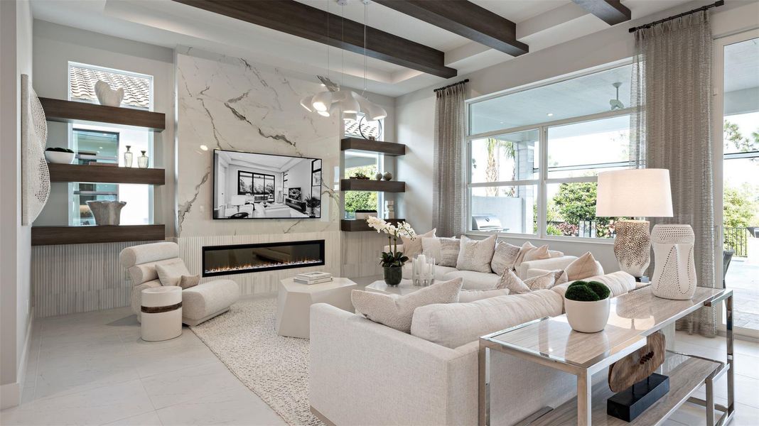 Furnished interior view inside a new home in L'Ambiance at Avenir, Palm Beach Gardens (Image 11).