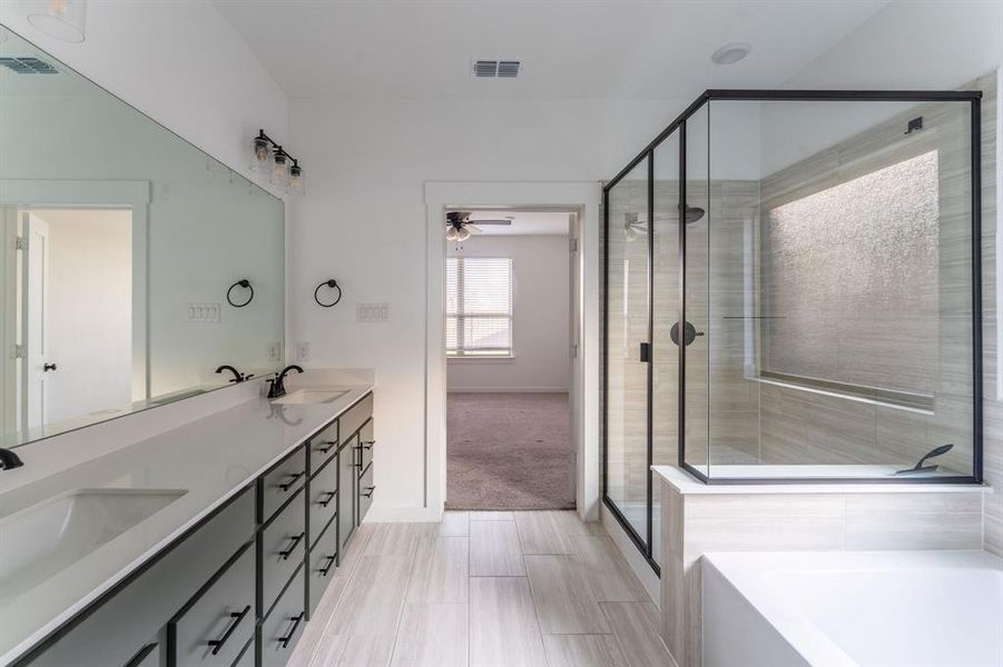 Furnished interior view inside a new home in Prairie Ridge at Goodland, Midlothian (Image 9).