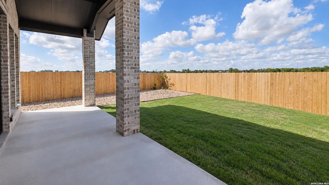 Exterior details and patio area of a home in Legacy at Lake Dunlap, New Braunfels (Image 3).