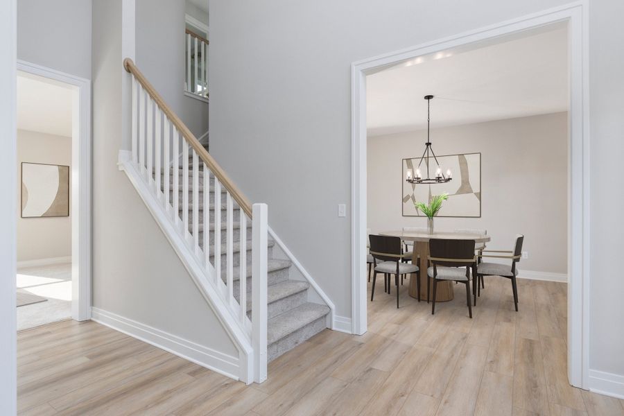 Representative furnished interior of a home built from the The Hawthorne by Forbes Capretto Homes in Cannon Woods, Clarence (Image 6).