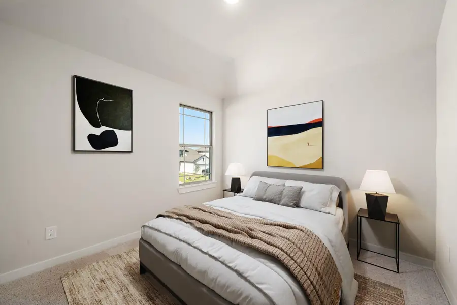 A bright and inviting bedroom featuring soft natural light, neutral tones, and a versatile layout, ideal for creating a peaceful retreat or stylish guest space. A bright and inviting bedroom featuring soft natural light, neutral tones, and a versatile layout, ideal for creating a peaceful retreat or stylish guest space.